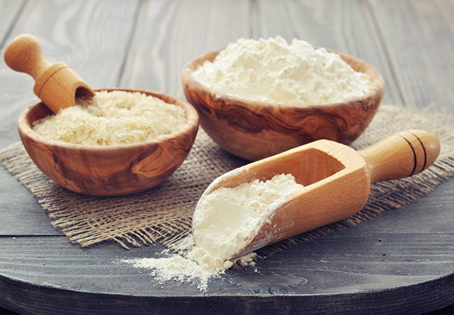 There are many gluten free flour blends and individual gluten free flours available in good retailers to substitute wheat flour in baking Blended gluten free flour mixes provide a simple one- ingredient solution to making cakes biscuits and pastry but I have always preferred to blend my own ingredients according to what I am making to ensure the eating experience is as mainstream as possiblebrThe principle gluten free flours I use in home baking are readily available in good retailers and health food shops brh3Rice Flourh3Rice flour is made from finely grinding white or brown rice grain to a fine soft neutral tasting creamy coloured flour Rice flour is highly versatile for gluten free baking but best blended with other gluten free flours as it can result in dense slightly sandy textured baked foods when used on its ownbrh3Corn flour or Corn Starchh3Corn starch is made from extracting and purifying the starch from the centre of sweetcorn kernels It is a versatile bright white flour with a neutral flavour that lightens the texture of gluten free biscuits cakes and pastrybrh3bMaize flourbh3Maize flour is made by milling dried corn kernels to a fine medium or coarse sandy textured powder which varies from cream to intense yellow in colour It is used widely in North Central and South America to make tortillas corn bread and muffins Used in small quantities it adds a sunny yellow colour and a coarser crumb to cakes and a crisp wholesome texture to shortcrust pastry and biscuitsh3Polentah3Polenta is ground Italian maize otherwise known as corn meal In baking it is used like Maize flour to add colour and coarse texture to biscuits pastry cakes and breadh3Potato Flourh3Potato flour is made by extracting and purifying the starch from potatoes It is a bright white flour that adds a gooey softness to gluten free chocolate brownies and fluffiness to gluten free sconesh3brGround nutsh3Used as part of a flour blend ground almonds cashews walnuts pistachios and hazelnuts they add moisture rich flavour texture and nutrition to gluten free cakes pastry and biscuits Ground almonds and cashews are the most neutral in flavour and colour and are therefore the most versatile and most commonly used in gluten free baking Ground walnuts Pistachios and hazelnuts are best used in baked foods where their colour and flavour is an important characteristic of the recipe Grinding nuts with their skins on will create a fibrous flour for use in wholesome cake biscuit and pastry recipesbrh3Buckwheat flourh3Buckwheat flour is produced by milling the hard triangular seeds into a fine soft speckled greyish brown coloured flour Buckwheat flour has a unique slightly bitter nutty wholesome flavour and forms the basis of Breton crepes and Russian Blinis It is also delicious in wholemeal pastry biscuits and muffins but can over power the flavour of baked foods where the flavour profile is expected to be neutral such as shortbread shortcrust pastry or A Victoria Sponge Its gentle binding properties when mixed with water makes buckwheat flour a very helpful gluten free flour as it adds robustness to biscuit and pastry doughbrh3Oats h3Gluten free rolled oats are increasingly available to buy in supermarkets and health food shops and are enormously helpful for adding wholesome texture to gluten free crumble toppings and biscuits and of course make excellent granola bars and flapjacksbrh3Tapiocah3Tapioca flour is a very fine bright white starch powder extracted from the root of the tropical cassava plant When mixed with water or other liquids it becomes slightly gluey and helps to bind gluten free mixtures togetherh3Coconut flourh3Coconut flour is a white fibrous flour that lends its characteristic flavour and texture to baked gluten free recipes Unless used in baked foods where the coconut is the main flavour it is best used blended with rice flour and corn starch in biscuits pastry and cakes and with oats in granola and cereal barsh3Xanthan gumh3Xanthan gum is a polysaccharide that with very strong binding powers Even mixed in tiny amounts say teaspoon in your gluten free flour blend it will allow you to roll out pastry and biscuit dough with ease Using too much xanthan gum can result in food becoming gummy dense and tough br